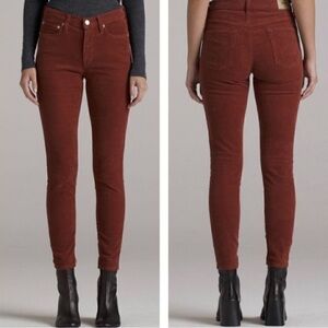 Edwin Pixie 9" Midrise Skinny Corduroy Pants Color is Spice Size 29 NWT